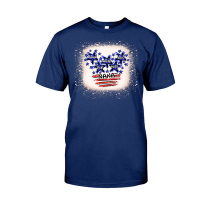Stars And Stripes Nana - Personalized Independence Day Grandma T-shirt and Hoodie