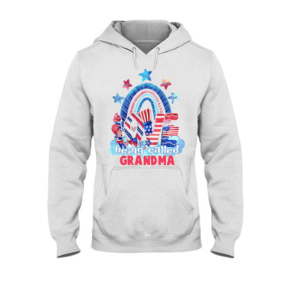 Love Being Called Grandma - Personalized Independence Day T-shirt and Hoodie