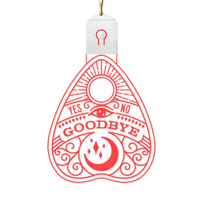 Ouija Planchette Yes No Goodbye - Christmas Witch Shaped Led Acrylic Ornament