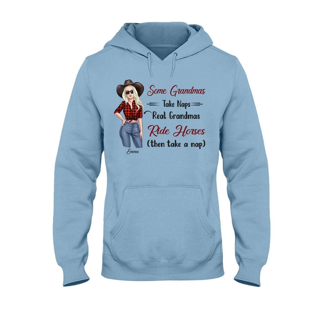 Real Grandmas Ride Horses - Personalized Mother's Day Grandma T-shirt and Hoodie