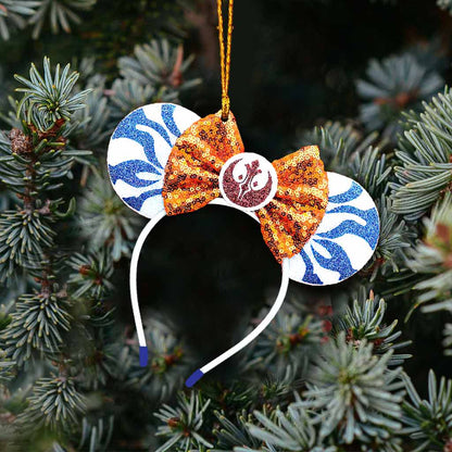 Galaxy Magic - Christmas Mouse Ornament With 3D Pattern Print (Printed On Both Sides)