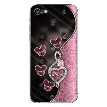 To The Moon And Back Rose Gold - Personalized Mother's Day Mouse Phone Case