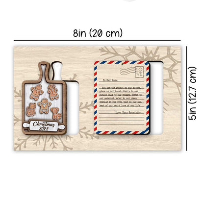 To My Grandma - Personalized Christmas Grandma Wooden Card Pop Out Ornament