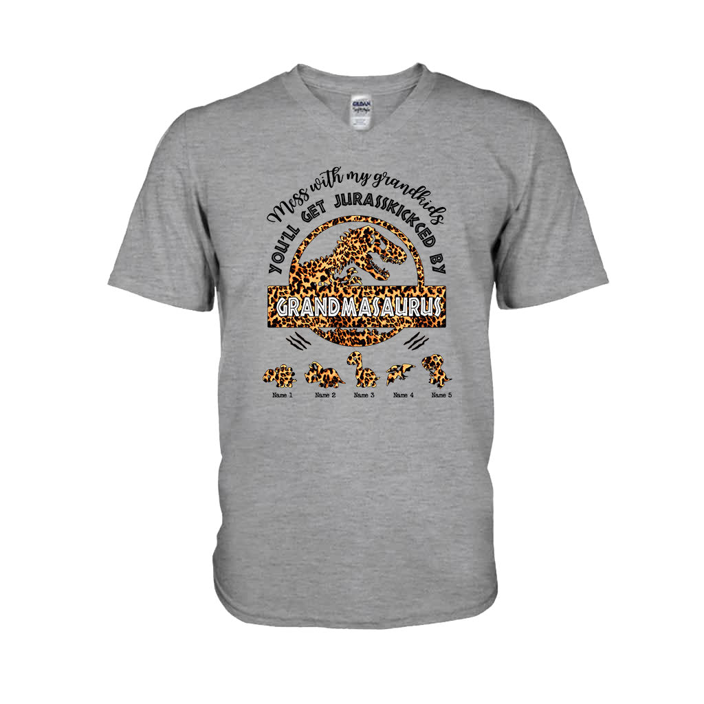 Don't Mess With Grandmasaurus - Personalized Mother's Day Grandma T-shirt and Hoodie