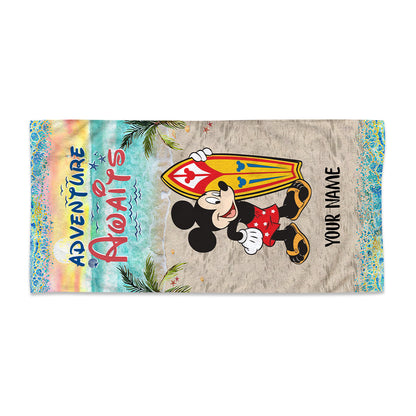 Summer Is Calling - Personalized Mouse Beach Towel