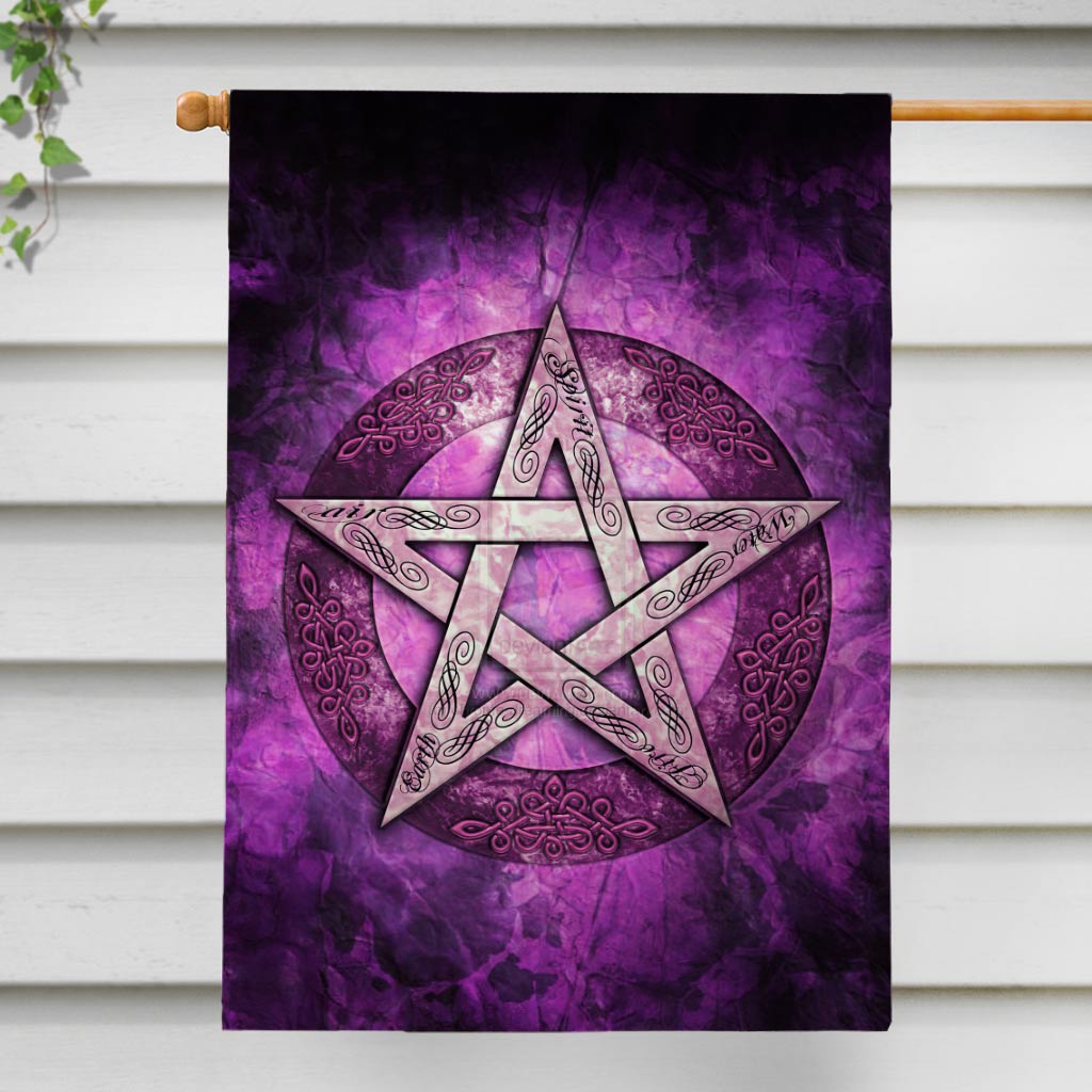 As Above So Below Pentagram Wicca - Witch House Flag 0822