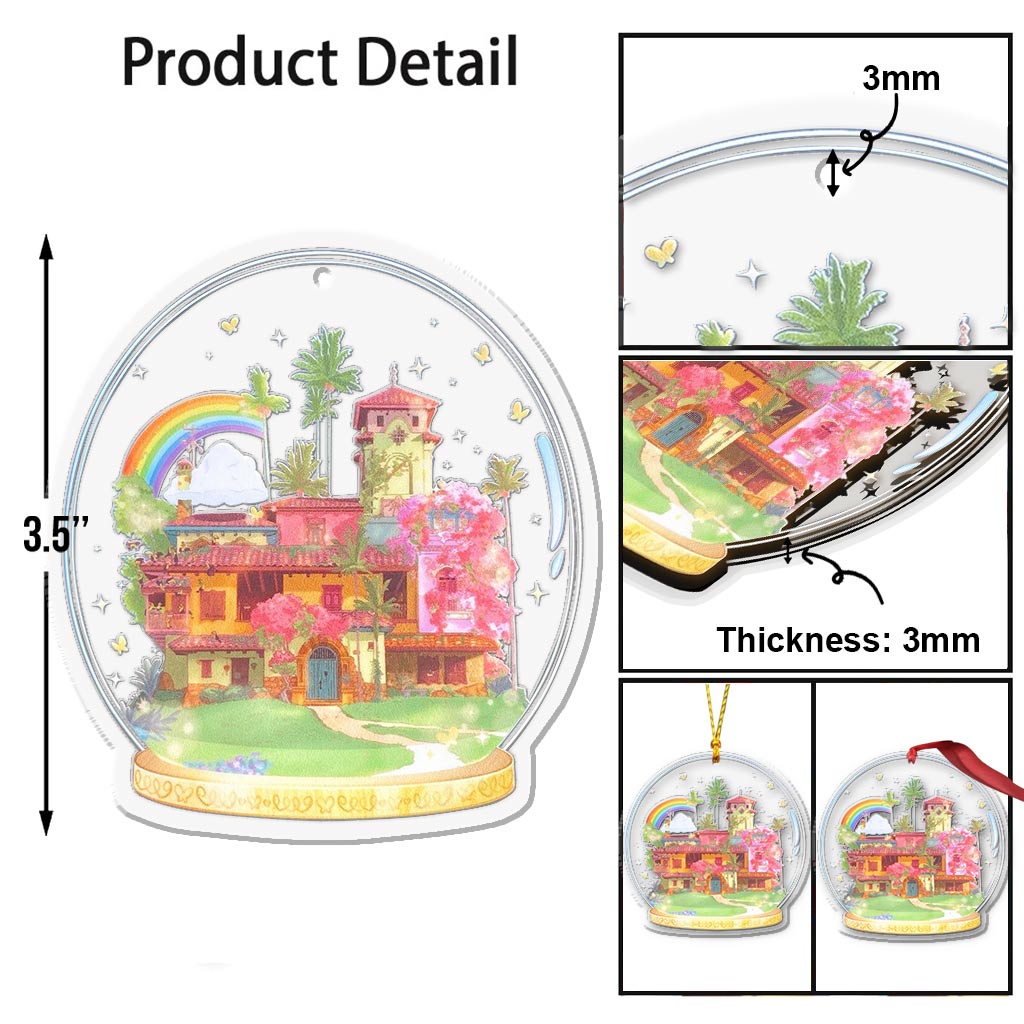 Madrigal Casita Terrarium - Christmas Mouse Transparent Ornament