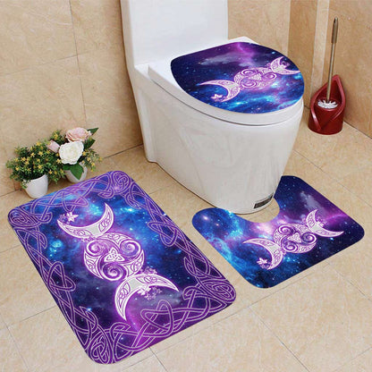 Moon Phase - Witch Bathroom Curtain & Mats Set