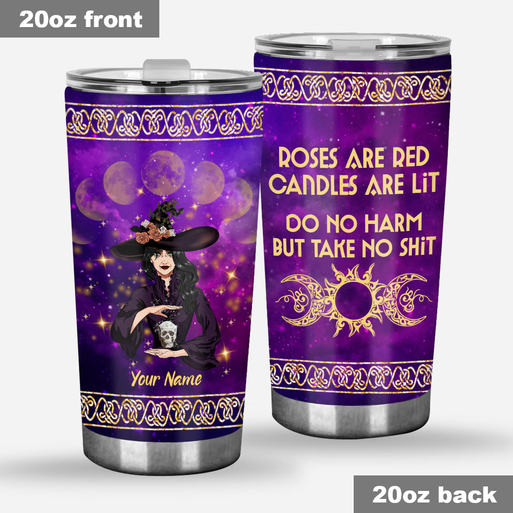 Roses Are Red Candles Are Lit - Personalized Witch Tumbler