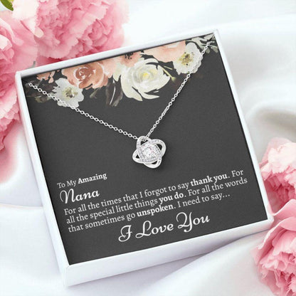 Nana From Grandkids Gift For Nana From Granddaughter Best Nana Ever - Grandma Love Knot Necklace 0921