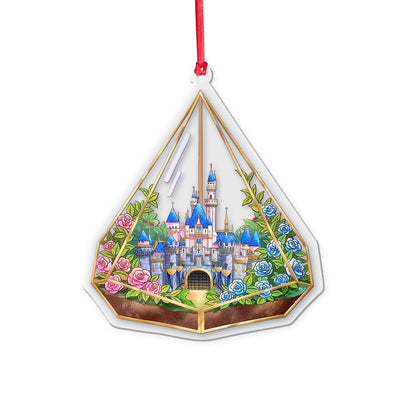 Disneyland Castle - Christmas Mouse Transparent Ornament