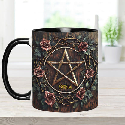 Beautiful Pentagram - Personalized Witch Accent Mug