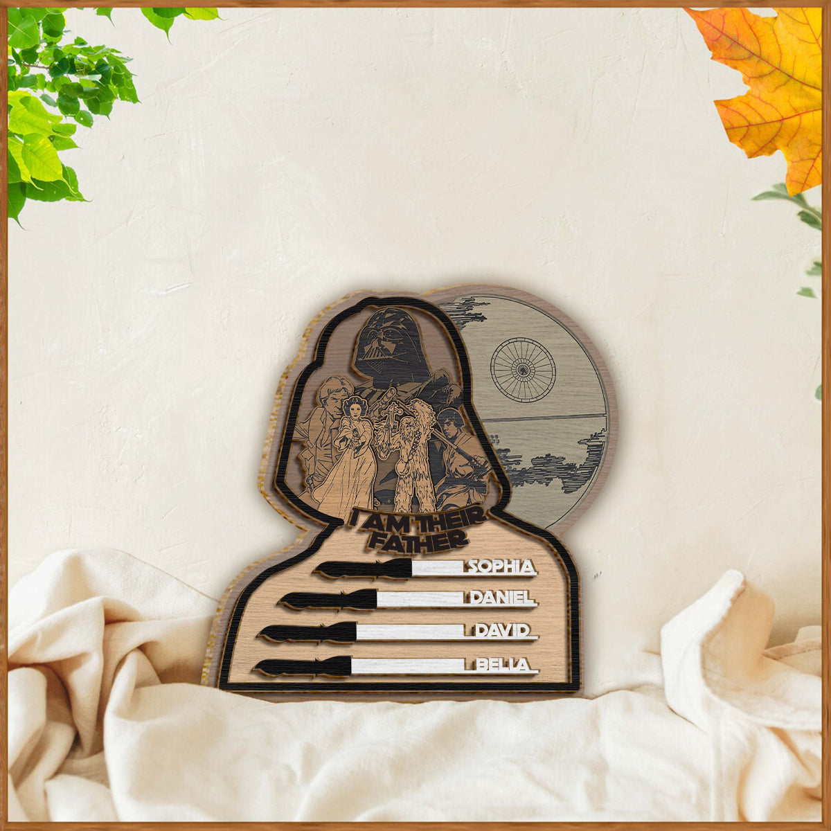 I Am Their Father - Personalized Father 2 Layered Wood Sign / Wood Plaque