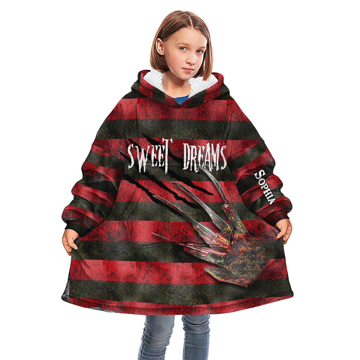 Sweet Dreams - Personalized Sweet Dreams Blanket Hoodie