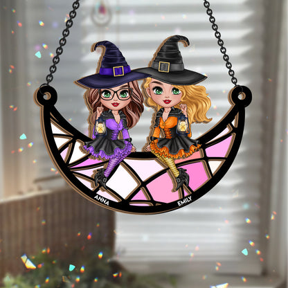 Witches - Personalized Witch 2 Layered Window Hanging Suncatcher