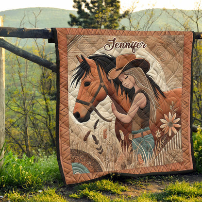 Horse Lovers - Personalized Horse Quilt
