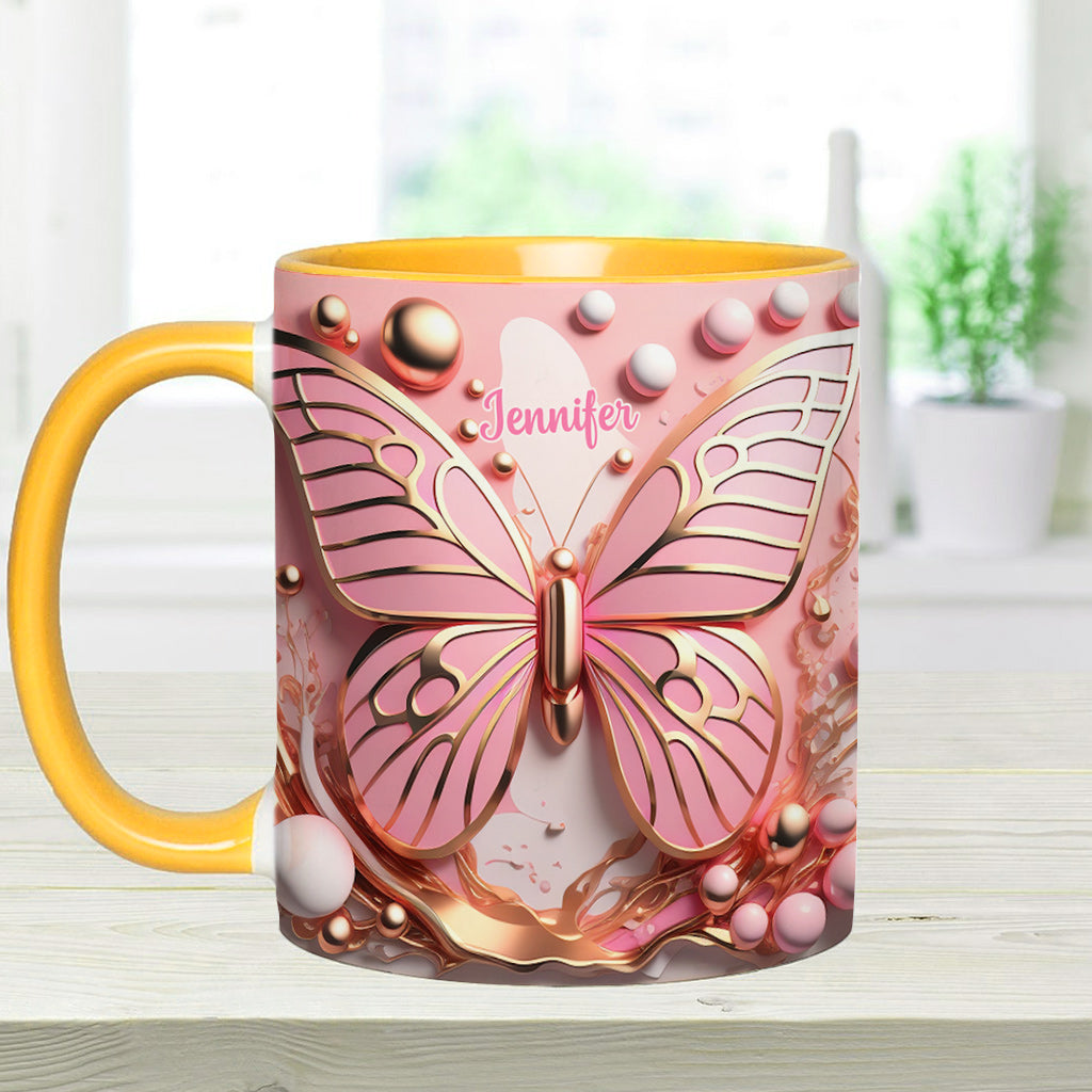 Love Butterfly - Personalized Butterfly Accent Mug