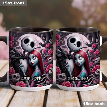 Nightmare Couple Personalized Names - Personalized Nightmare Accent Mug