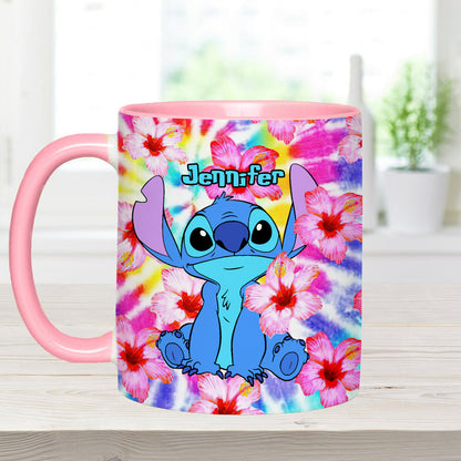 Tie Dye Ohana - Personalized Ohana Accent Mug