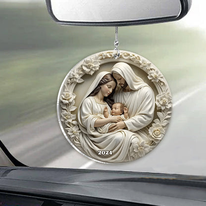 Pure White - Personalized Christian Car Ornament