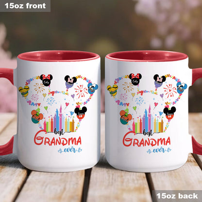 Best Grandma Mom Ever - Personalized Mouse Accent Mug