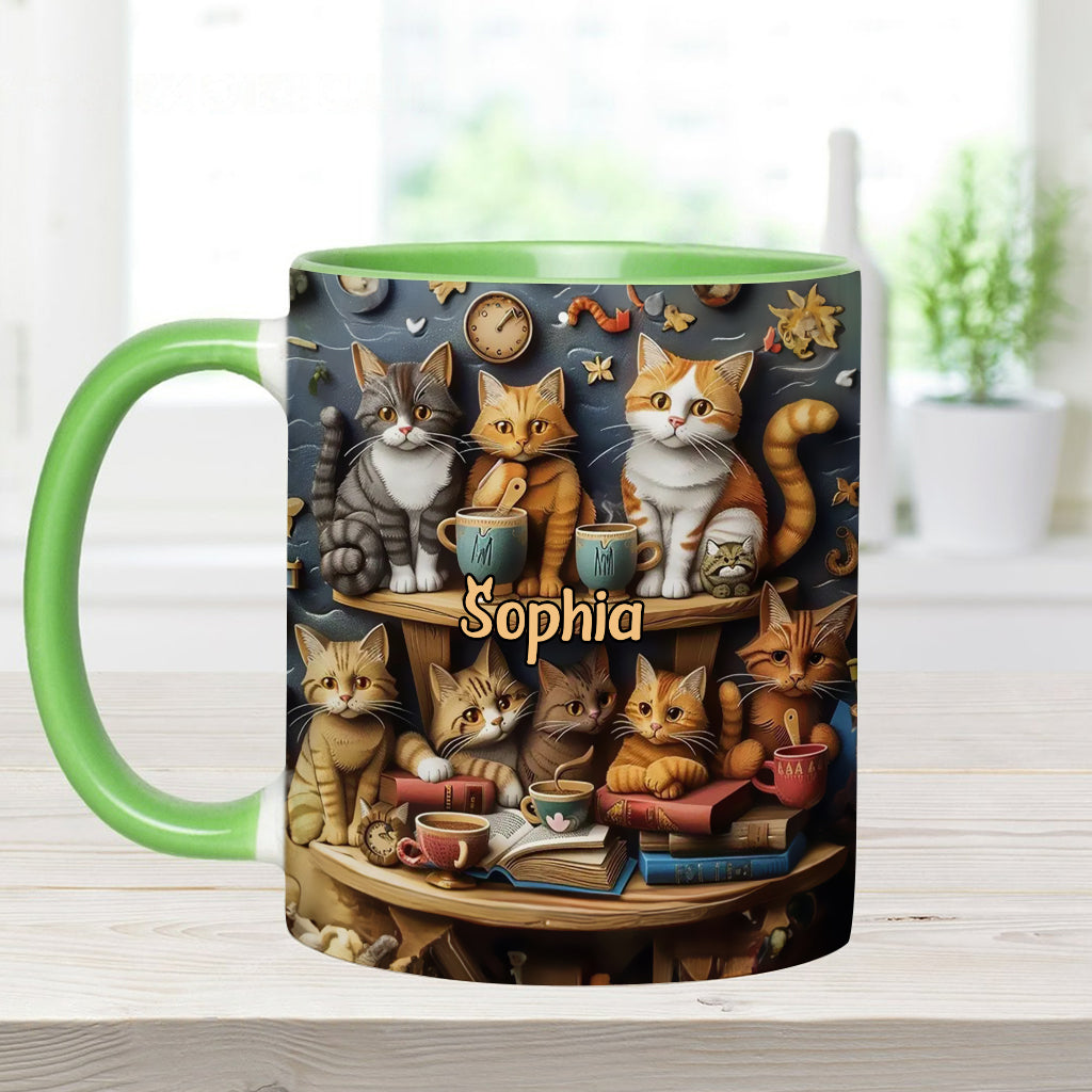 Just Love Cats Vintage Style - Personalized Cat Accent Mug