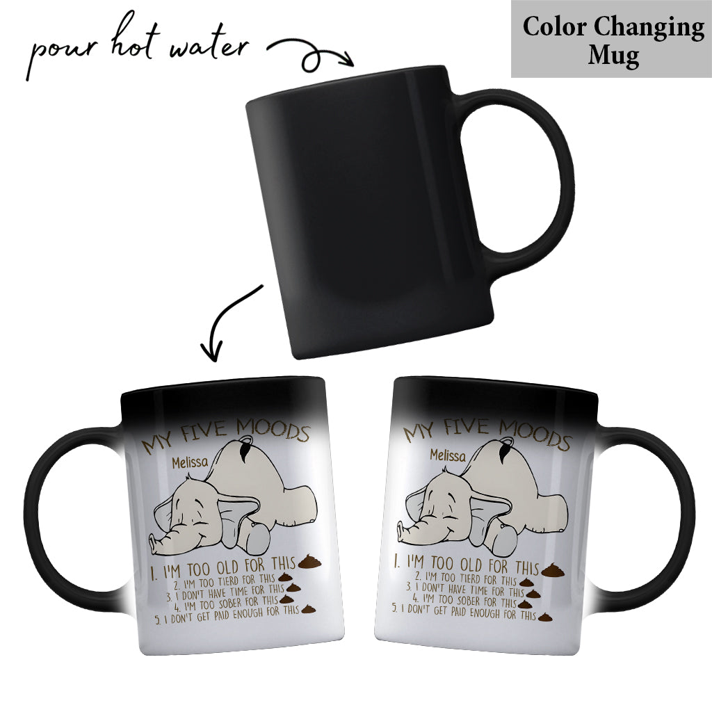 My Five Moods - Personalized Sarcasm Mug