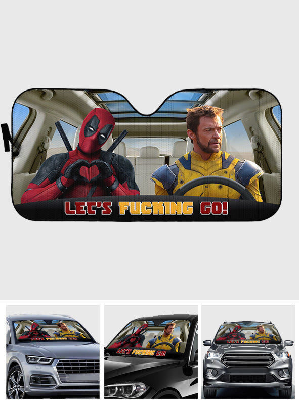 Let's Fucking Go - The Psychopath Car Sunshade