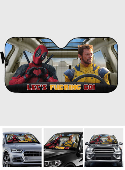 Let's Fucking Go - The Psychopath Car Sunshade