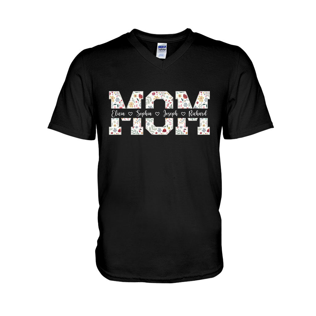 Flower Mom - Personalized Mother T-shirt And Hoodie