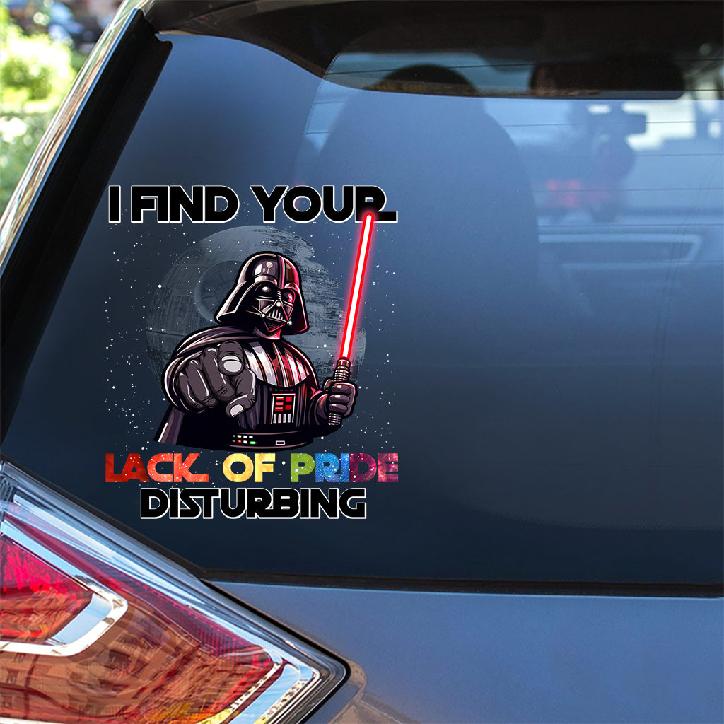 I Find Your Lack of Pride Disturbing - LGBT Support Decal Full