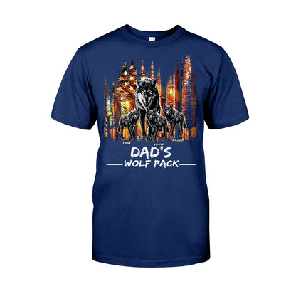 Dad's Wolf Pack - Personalized Father T-shirt And Hoodie