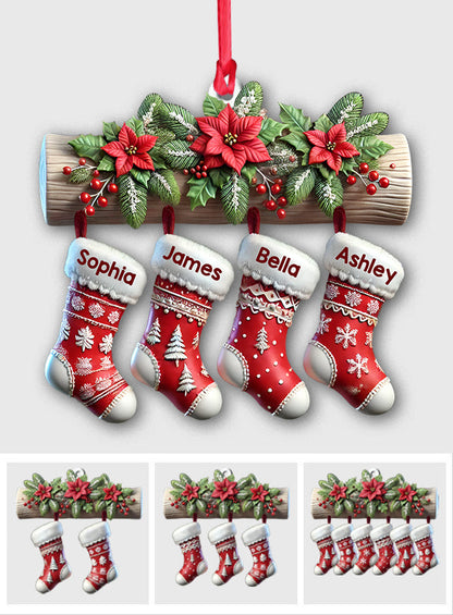 Christmas Stockings - Personalized Family Ornament
