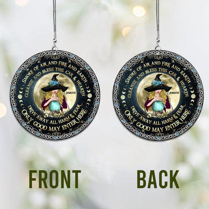 Smoke Of Air And Fire And Earth - Personalized Witch Car Ornament