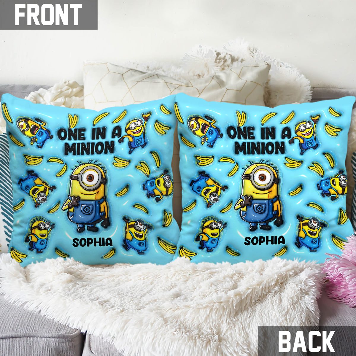 One In The Minion - Personalized Throw Pillow