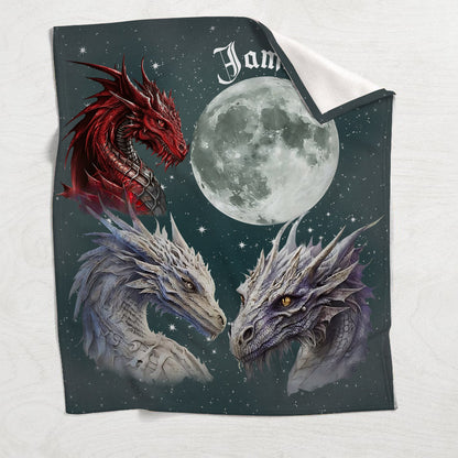 The Dragons - Personalized Thrones Game Blanket