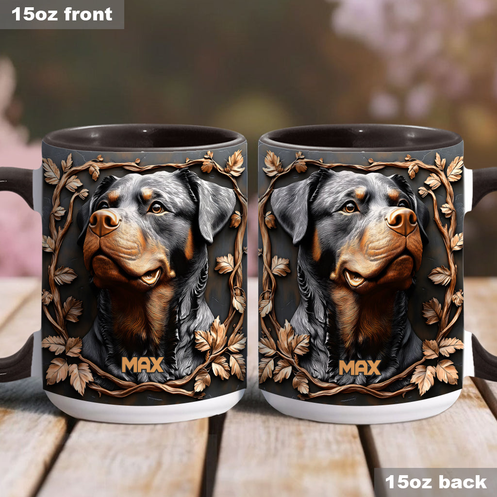 Strong Rottweiler - Personalized Dog Accent Mug
