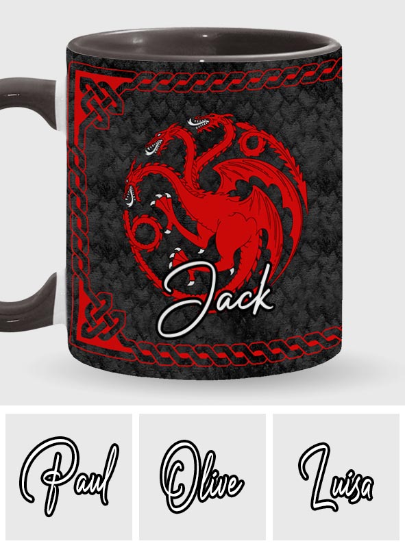 Team Black - Personalized Thrones Game Accent Mug