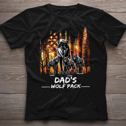 Dad's Wolf Pack - Personalized Father T-shirt And Hoodie