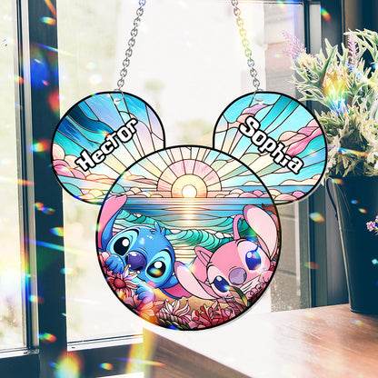 Beautiful Ohana - Personalized Ohana Window Hanging Suncatcher Ornament