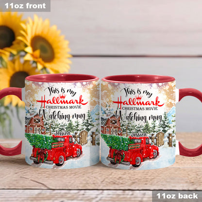 Christmas Movie Watching Mug - Personalized Accent Mug