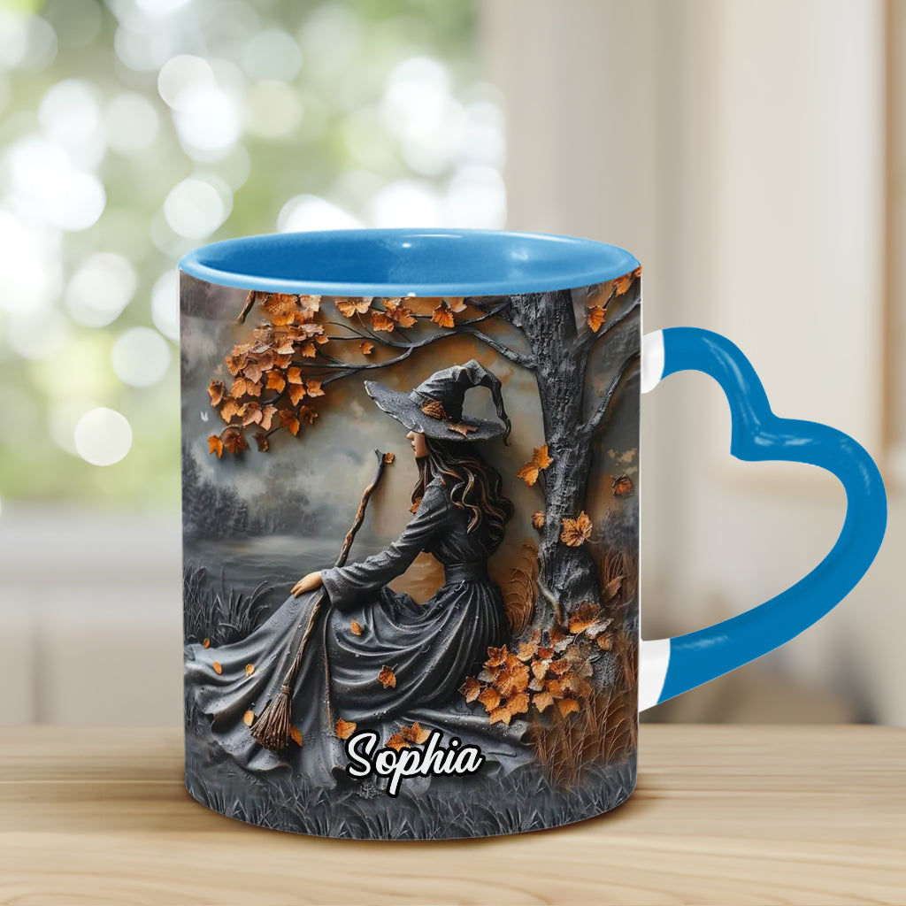 Beautiful Witch - Personalized Witch Heart Handle Mug