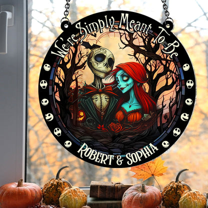 We're Simply Meant To Be - Personalized Nightmare Window Hanging Suncatcher Ornament