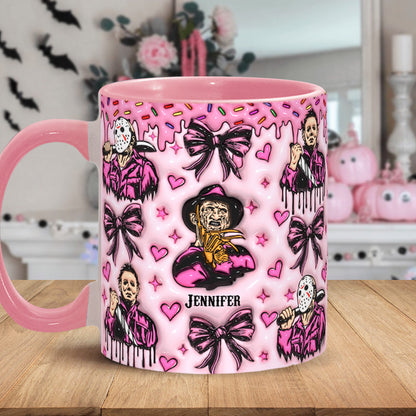 Pink Halloween Fan - Personalized Accent Mug