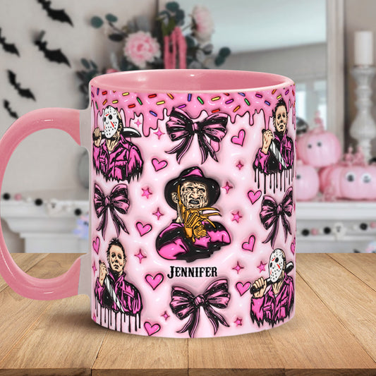 Pink Halloween Fan - Personalized Accent Mug