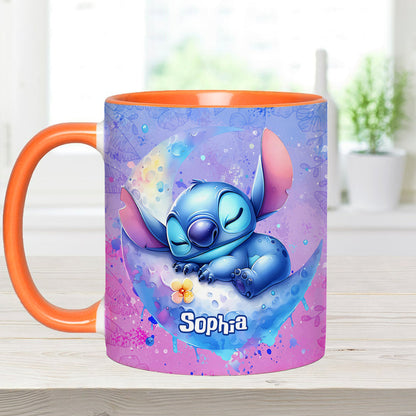 Sleepy Moon - Personalized Ohana Accent Mug