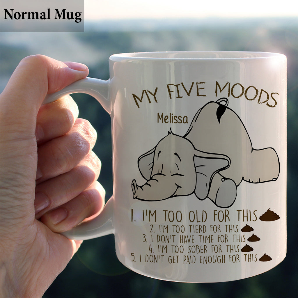 My Five Moods - Personalized Sarcasm Mug