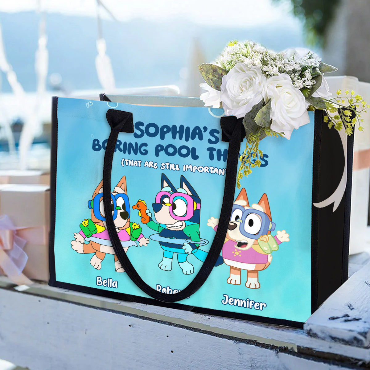 Boring Pool Things - Personalized Canvas Tote Bag
