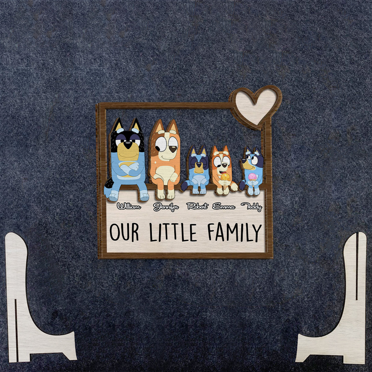 Family Forever - Personalized 2 Layered Wood Sign / Wood Plaque