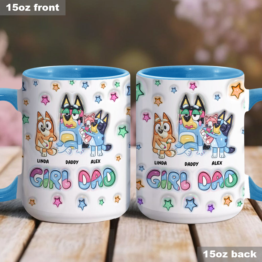 Girl Dad - Personalized Father Accent Mug